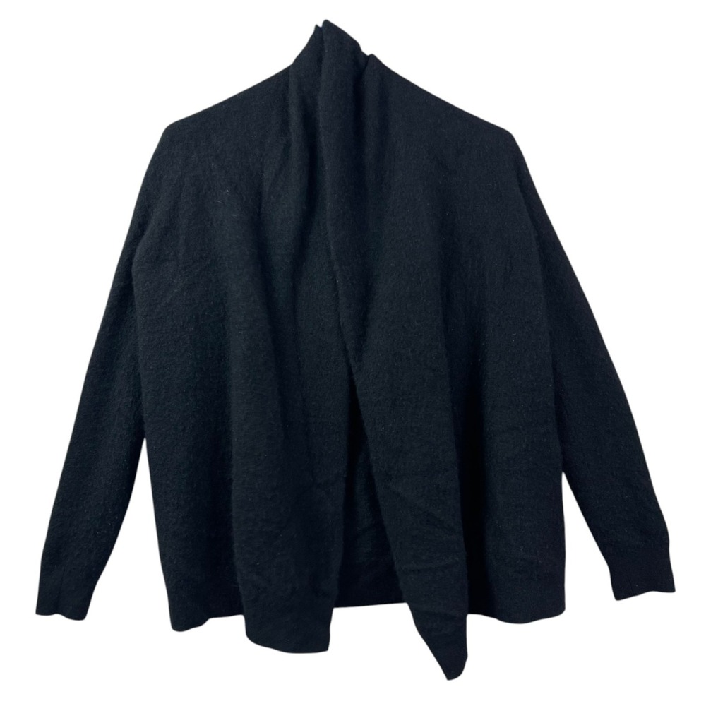 C by Bloomingdales 2 Ply Cashmere Cardigan Sweater Womens XL Black